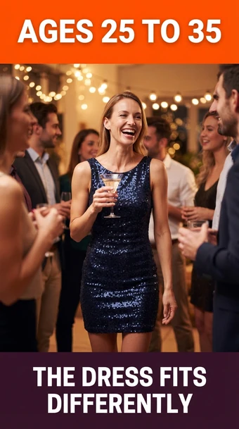 Ages 25 to 35: the dress fits differently