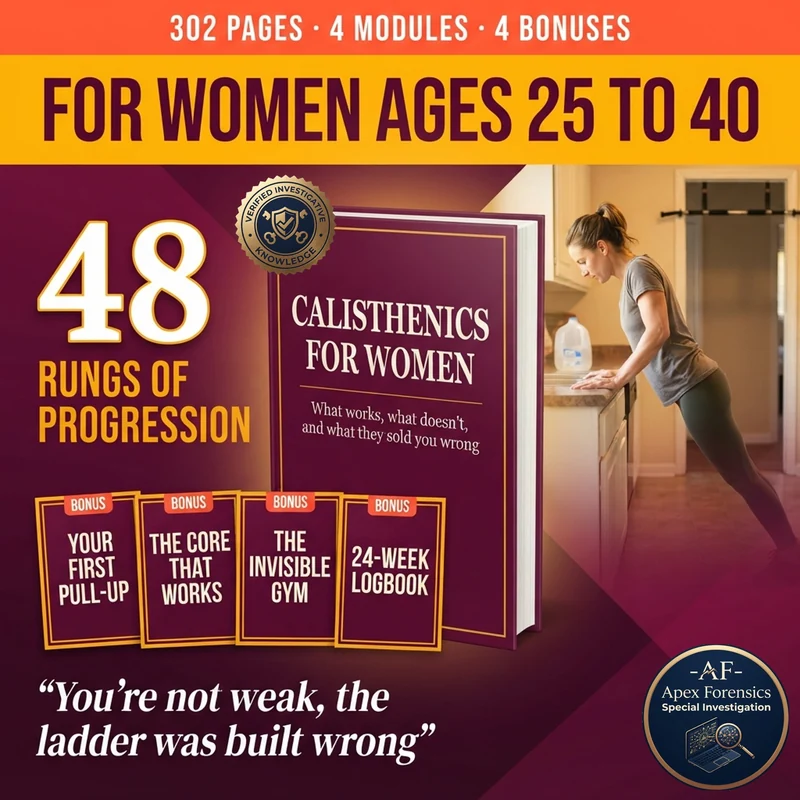 Calisthenics for Women ages 25 to 40, 48 rungs of progression, with 4 bonuses included