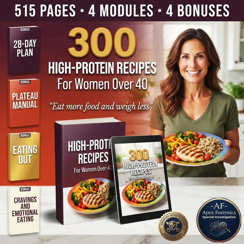 300 High-Protein Recipes for Women Over 40, with 4 bonuses included