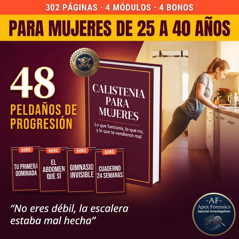 Calistenia para Mujeres de 25 a 40 años, 48 peldaños de progresión, con 4 bonos incluidos