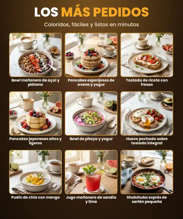 Las recetas más pedidas del recetario de desayunos del mundo