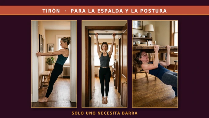 Tirón, para la espalda y la postura: solo uno necesita barra