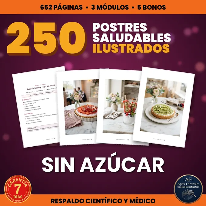 250 Postres sin Azúcar Ilustrados