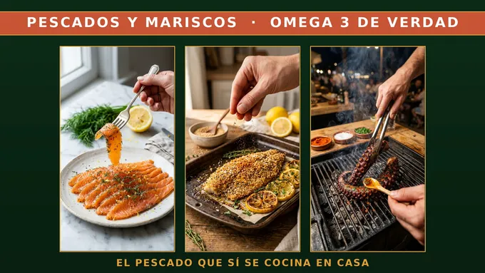 Pescados y mariscos, omega 3 de verdad: el pescado que sí se cocina en casa