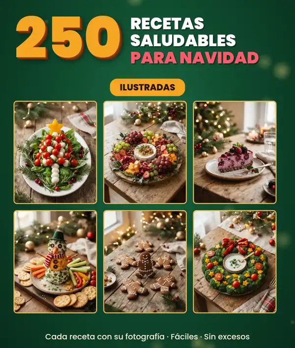 El recetario: 250 recetas de Navidad ilustradas, 671 páginas, 3 módulos y 5 bonos