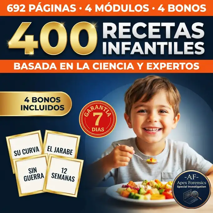 400 Recetas Saludables para Niños en Desarrollo