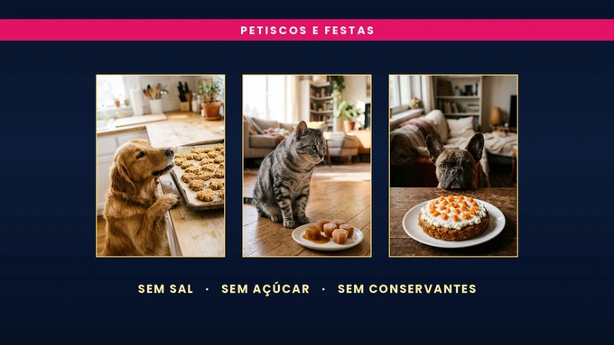 Petiscos e festas: sem sal, sem açúcar, sem conservantes