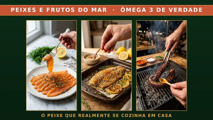 Peixes e frutos do mar, ômega 3 de verdade: o peixe que realmente se cozinha em casa